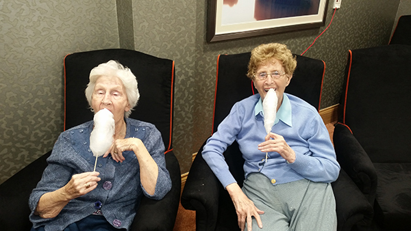 Residents with Candy Floss