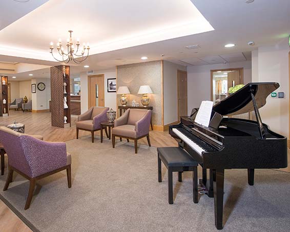 Piano and Seating Room